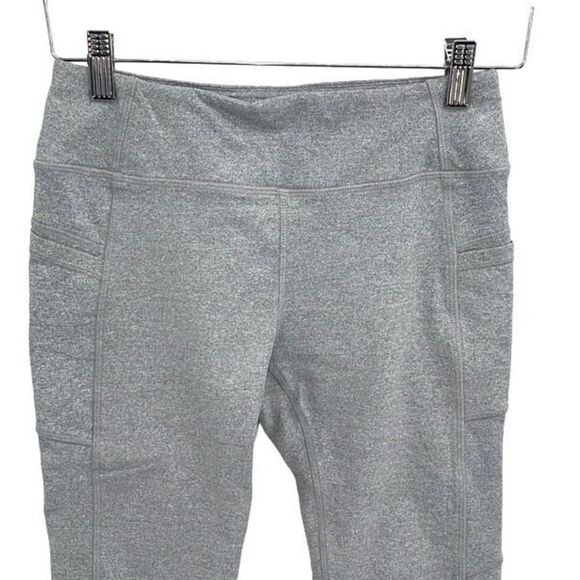 Kyodan Womens Heather Mid Rise Pocket Pull-on Ankle Leggings Gray Small - Picture 2 of 11